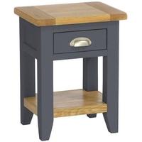 Vancouver Expressions Down Pipe Grey Bedside Table - 1 Drawer 1 Shelf