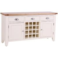 Vancouver Expressions Linen Wine Table - 3 Drawer 2 Door