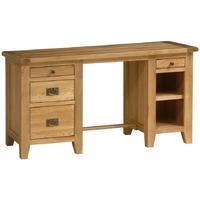 Vancouver Petite Oak Desk - Double Pedestal