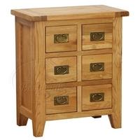 Vancouver Petite Oak Cabinet - 6 Drawer