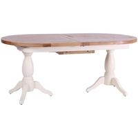 Vancouver Expressions Linen Dining Table - Twin Pedestal Extension 190cm-240cm