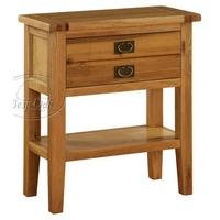 Vancouver Oak Console Table - Small 1 Drawer 1 Shelf