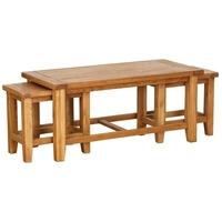 Vancouver Petite Oak Nest of Tables - 3 Coffee