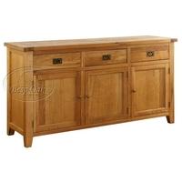 vancouver oak buffet 3 door 3 drawer