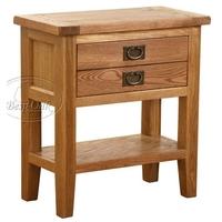 vancouver petite oak console table 1 drawer