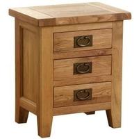 Vancouver Petite VSP Oak Bedside Table - 3 Drawer