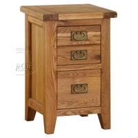 Vancouver Oak Bedside Cabinet - 2 Drawer