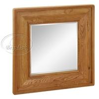 vancouver oak mirror square with bevelled glass