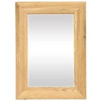 Vancouver Oak Mirror - Small Rectangular with Bevelled Glass