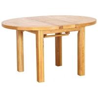 vancouver petite vsp oak dining table round extending 110cm 140cm