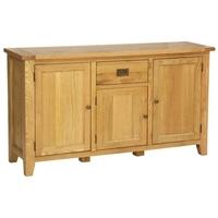 vancouver petite oak buffet 3 door 1 drawer