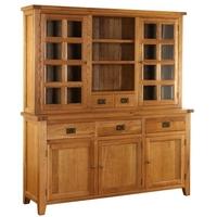 Vancouver Oak Dresser - 3 Door 3 Drawer with Bevelled Glass