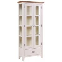 Vancouver Expressions Linen Glazed Display Cabinet - 1 Drawer 2 Door