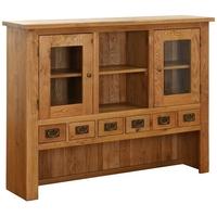 vancouver petite oak hutch 2 door 6 drawer