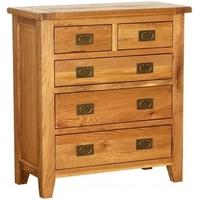 vancouver petite oak chest of drawer 5 drawer