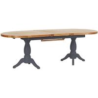 Vancouver Expressions Down Pipe Grey Dining Table - Twin Pedestal Extension 190cm-240cm
