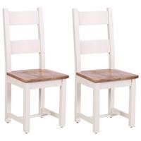 Vancouver Expressions Linen Dining Chair (Pair) - Timber Seat with Horizontal Slats