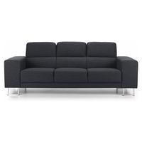 Valencia 3 Seater Sofa, Steel