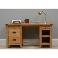 Vancouver Oak Double Pedestal Desk