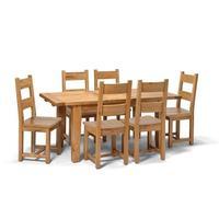 Vancouver Oak 140cm-180cm Dining Set with 6 Chairs