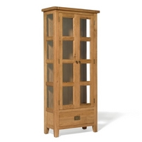 Vancouver Oak Glazed Display Cabinet