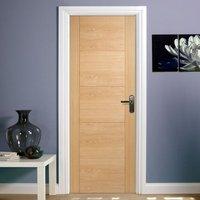 vancouver oak 5 panel style flush door with varnished finish