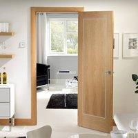 Varese Oak Flush Door with Aluminium Inlay - Prefinished