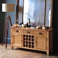 Vancouver Oak Sideboard with Wine Rack