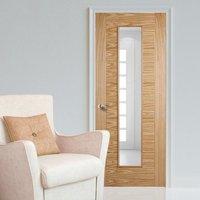 vancouver long light oak door clear glass 12 hour fire rated prefinish ...