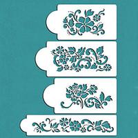 Valentine\'s Gift Flowers Cake Decorating Cake Design Stencils, ST-228