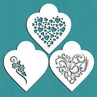 Valentine\'s Gift Contemporary Hearts Cookie Stencil for Cake Decorating, ST-671