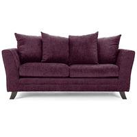 valera fabric 3 seater sofa aubergine