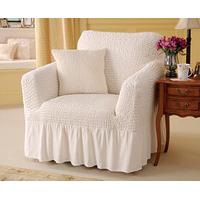 Valanced Stretch Armchair Cover & Cushion Cover