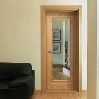 Vancouver Oak 1L Door with Clear Safety Glass and Fully Pre-finished