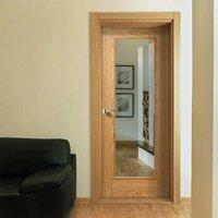 vancouver oak 1l door with clear safety glass and fully pre finished