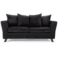 Valera Fabric 3 Seater Sofa Black