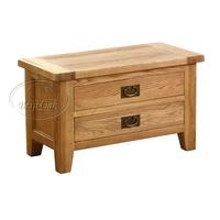 Vancouver Oak Petite 2 Drawer Blanket Box