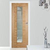 Vancouver Long Light Oak Door - Clear Glass - Prefinished