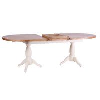 Vancouver Expressions Linen Twin Pedestal 190-240cm Extending Dining Table