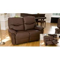 Valencia 2 seat reclining sofa brown