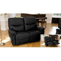 valencia 2 seat reclining sofa black