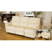 Valencia 3 seat reclining sofa cream