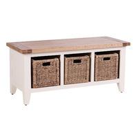Vancouver Expressions Linen Storage Bench with 3 Basket Drawers