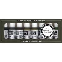 Vallejo Model Color Panzer Colours Acrylic Paint Set - Assorted Colours (Pack of 8)