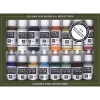 Vallejo Model Color Nava Steam Era Acrylic Paint Set - Assorted Colours (Pack of 16)