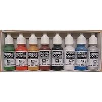 Vallejo Model Color Wargames Basics Acrylic Paint Set - Assorted Colours (Pack of 8)