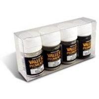 VAL73199 Vallejo Pigments - Set 4 - Snow, Soot, Ashes and Industrial Grime