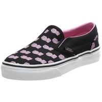 Vans Classic Slip On (Snake Eyes) Black/Prism Pink Kids Shoe EYB2G4