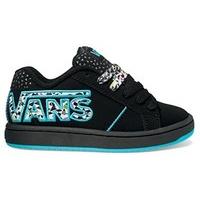 Vans Widow (Confetti Check) Black/Scuba Kids Shoe HC60T7