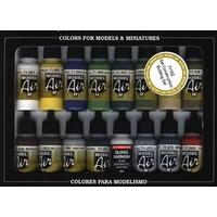 Vallejo Model Air Building Acrylic Paint Set for Air Brush - Assorted Colours (Pack of 16)
